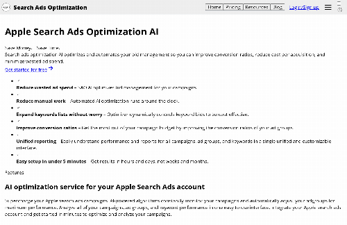 startuptile AI Based Optimization for Apple Search Ads (Beta)-