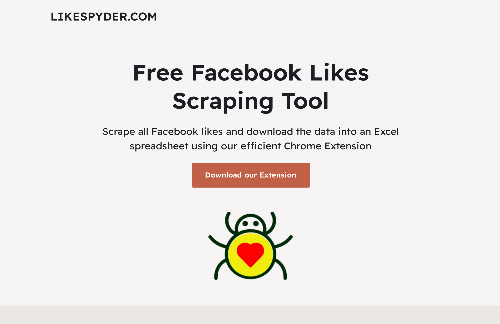 startuptile likespyder-Download Facebook Users Likes and Make Money