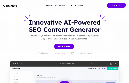 startuptile Copymate-AI-Powered SEO Content Generator