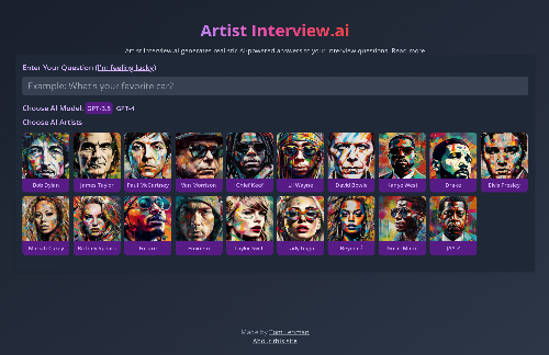 startuptile Artistinterview.ai – AI-powered answers to your questions for musicians-