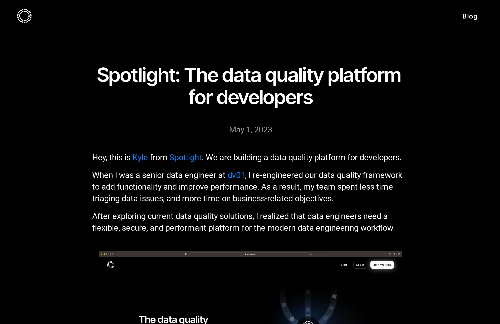 startuptile Spotlight – The data quality platform for developers-