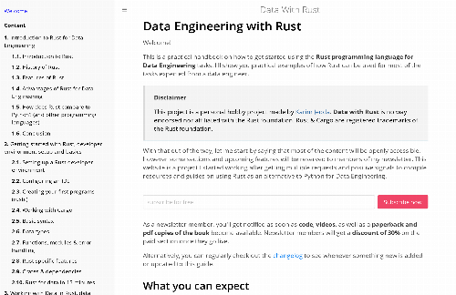 startuptile Data Engineering with Rust-