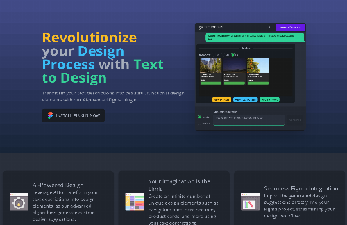 startuptile Text to Design | Figma AI Assistant-Text to Design is a Figma plugin that uses AI to generate de