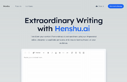 startuptile Henshu.ai-AI that makes your writing pop!