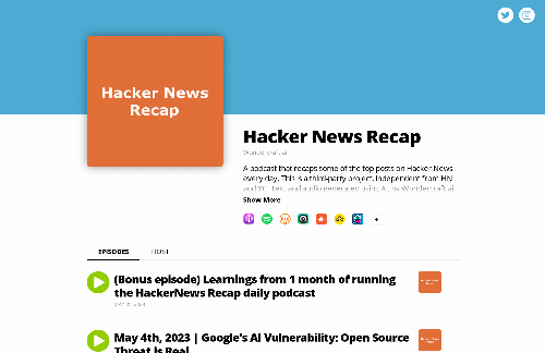 startuptile The HN Recap – AI generated daily HN podcast-