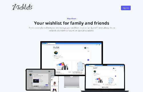 startuptile Wishlists-Manage wishlist share it with family and friends