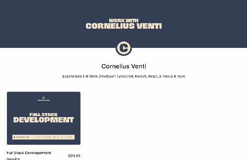 startuptile Work with Cornelius Venti-Work with an experienced full stack developer