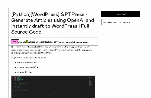 startuptile GPTPress-Generate Articles using OpenAI and instantly to WordPress