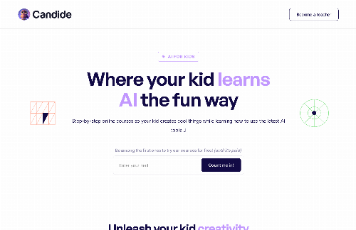 startuptile Candide-Where you kid learns AI the fun way