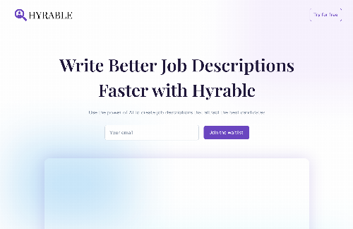 startuptile Hyrable - An AI powered job description writer for recruiters-