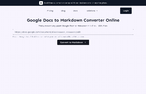 startuptile Free tool to convert Google Docs to Markdown-