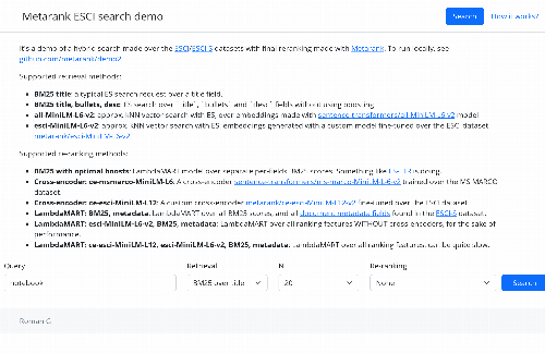 startuptile Metarank – open-source hybrid search with LLMs-