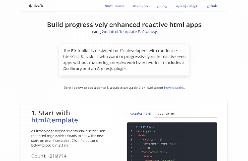 startuptile Build progressively enhanced reactive HTML apps using Go and Alpine.js-