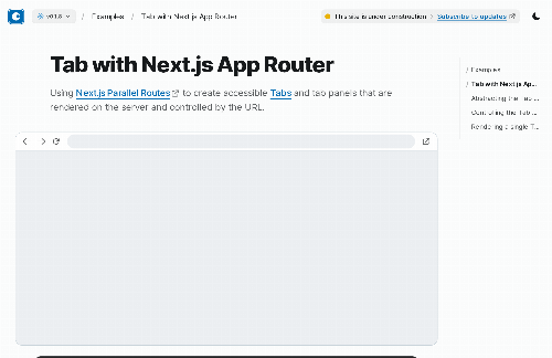 startuptile Tabs with Next.js App Router-