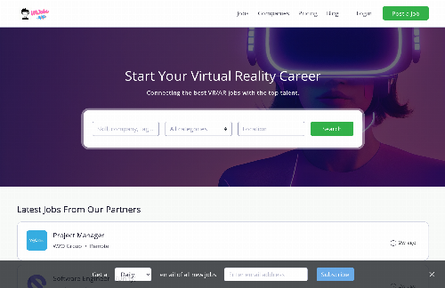 startuptile VrJobs.app-Job Board for VR/AR