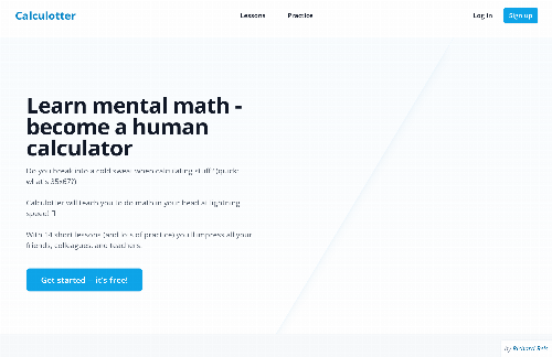 startuptile I built a site to learn mental math-