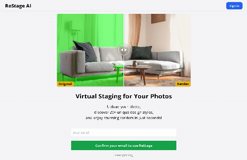 startuptile ReStage AI – virtual staging for your photos-