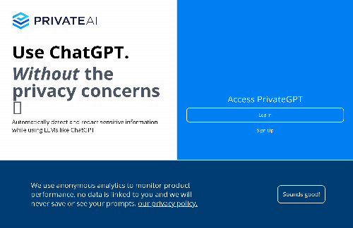 startuptile PrivateGPT, the Privacy-Preserving Chatbot That Redacts Sensitive Data-