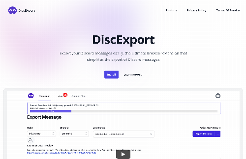 startuptile DiscExport – export your Discord messages easily-