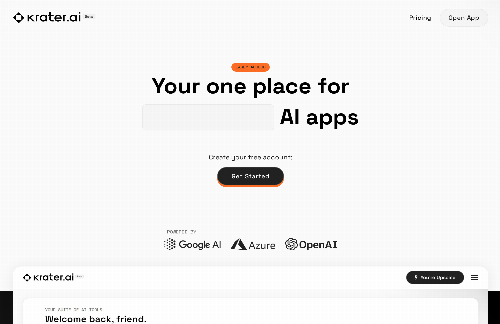 startuptile Krater.ai-Your one AI SuperApp.