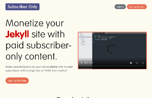 startuptile Subscriber-Only – Paid Subscriptions for Jekyll-