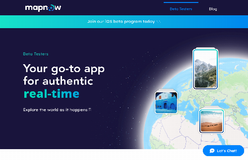 startuptile mapnow-Real-Time Location Based Content App