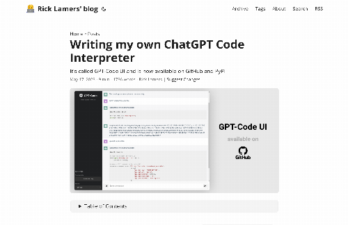 startuptile Open-Source ChatGPT Code Interpreter-