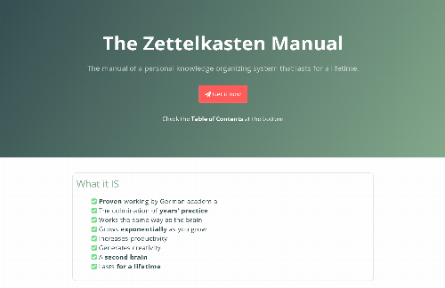 startuptile The Zettelkasten Manual-The manual of a PKM system that lasts for a lifetime.