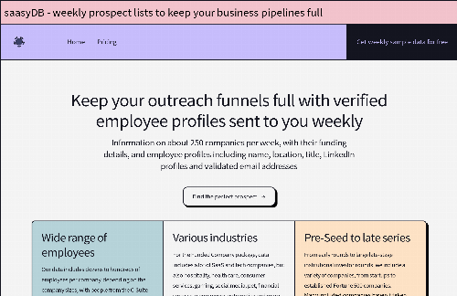 startuptile saasyDB-Keep your outbound email funnels full