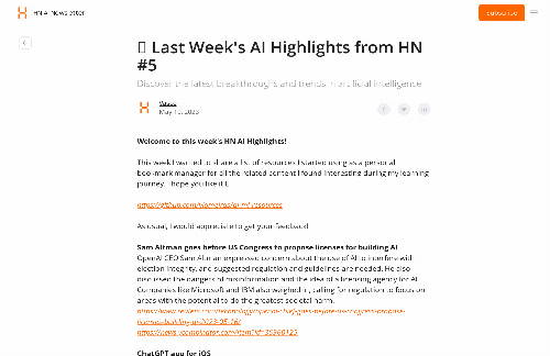 startuptile AI/ML Weekly Digest – Curated by LLM, Summarized and Sentiment-Analyzed-