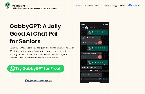 startuptile GabbyGPT-WhatsApp to ChatGPT: Voice-based British AI made for Seniors