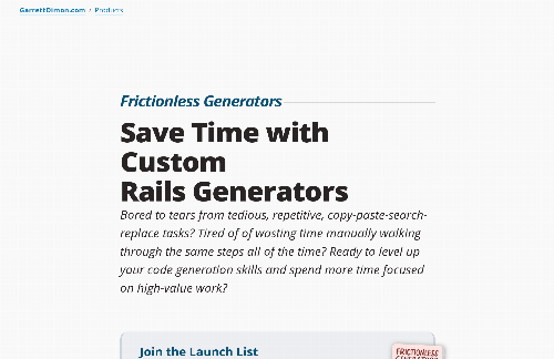 startuptile Frictionless Generators-Effortlessly automate code generation in Rails apps