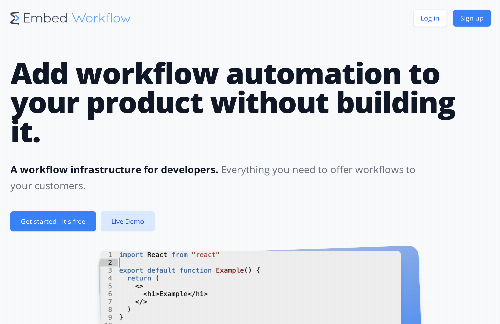 startuptile My affordable solution to costly workflow automation: Embed Workflow-