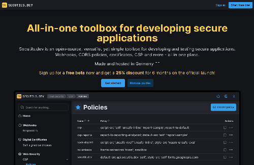 startuptile Secutils.dev-An open-source toolbox for application security engineers