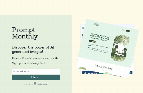 startuptile PromptMonthly-Monthly Newsletter With Inspirationals AI Prompts