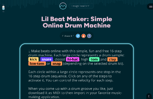 startuptile Lil Beat Maker – Simple 16-Step Drum Machine-