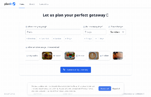 startuptile Planit Earth – Your AI-Powered Travel Planner-