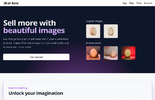 startuptile Shotrate.com – AI-generated ecommerce product image variations-