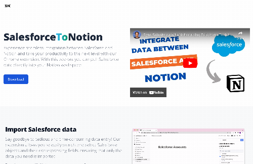startuptile SalesforceToNotion-Data integration between Salesforce and Notion