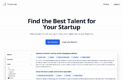 startuptile Talent Leads-Find the Best Talent for Your Startup