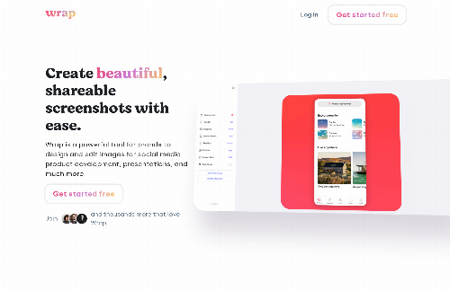 startuptile Wrap-Create beautiful shareable screenshots with ease.  