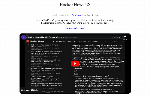 startuptile Hacker News user experience enhancement browser extension-