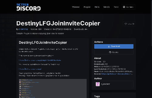 startuptile DestinyLFG Invite/Join Copier Plugin-
