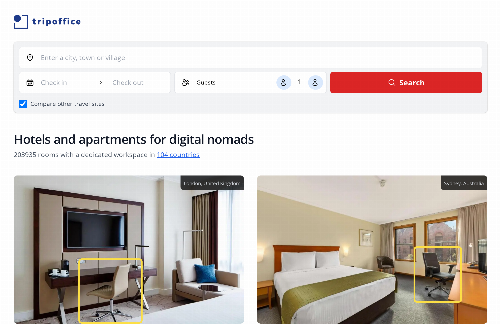 startuptile Tripoffice AI discovered 200k hotel rooms with a dedicated workspace-