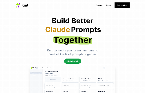 startuptile Knit, a SaaS for teams to build better prompts-