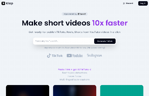 startuptile Generate TikToks from YouTube videos using AI-