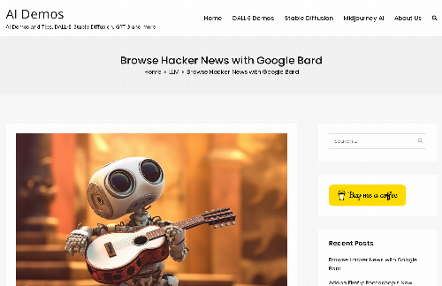 startuptile Browse Hacker News with Google Bard-