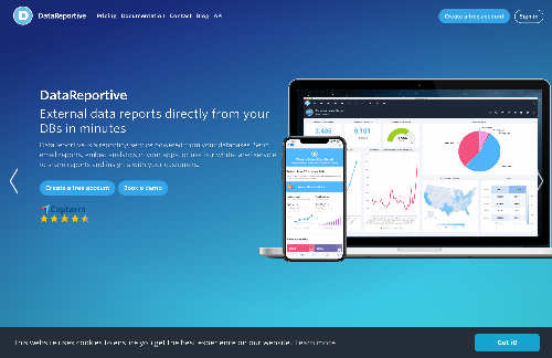 startuptile DataReportive-External data reports directly from your DBs in minutes