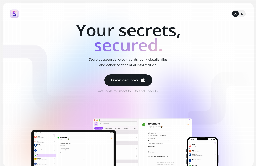 startuptile Secrets 4 – Password Manager for Mac/iOS with sharing built on iCloud-