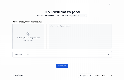 startuptile HN Resume to Jobs – AI Powered Job Matching Tailored to Your Resume-